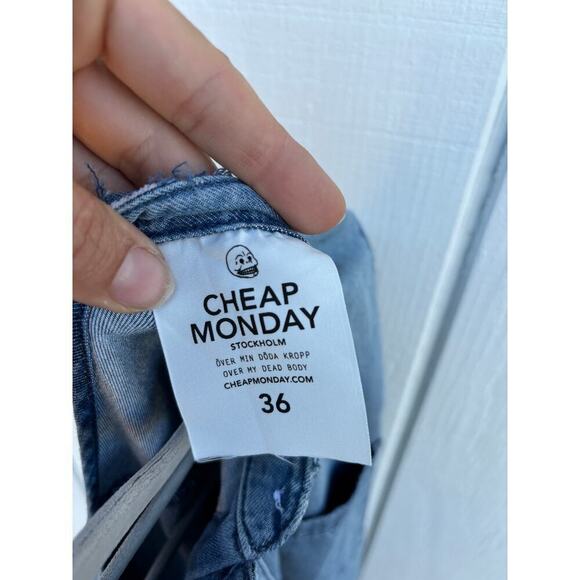 Cheap Monday Anti Denim Dress, Button‎ Down, Back Cut Out, Sz 36 (4) - Picture 7 of 9